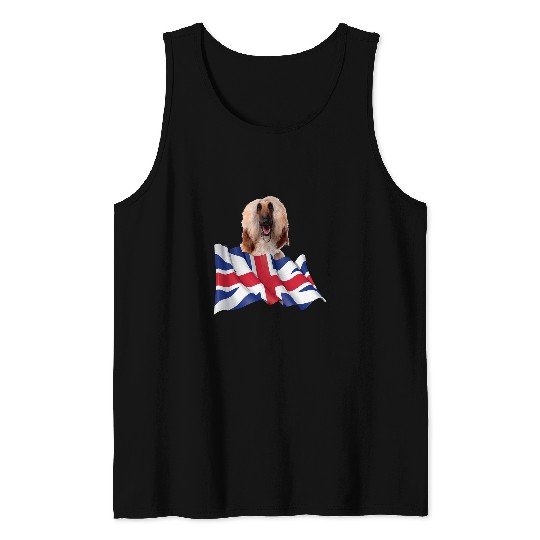 Afghan Hound Pet Union Jack Flag Dog Afghan Hound 2 Tank Tops
