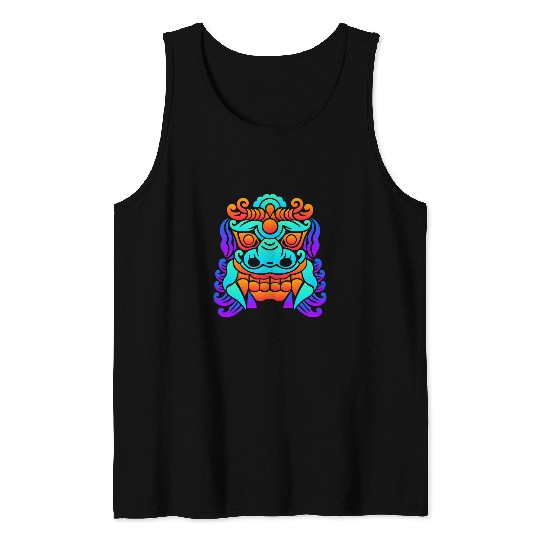 Dragon Pet Chinese Dragon psychedelics EDM Tank Tops