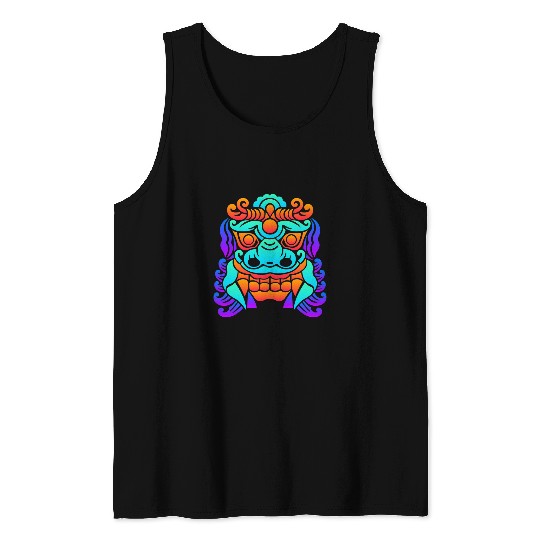 Dragon Pet Chinese Dragon psychedelics EDM Tank Tops