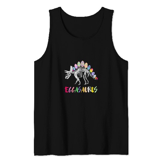 eggasaurus stegosaurus egg dinosaur happy easter day 1 Tank Tops