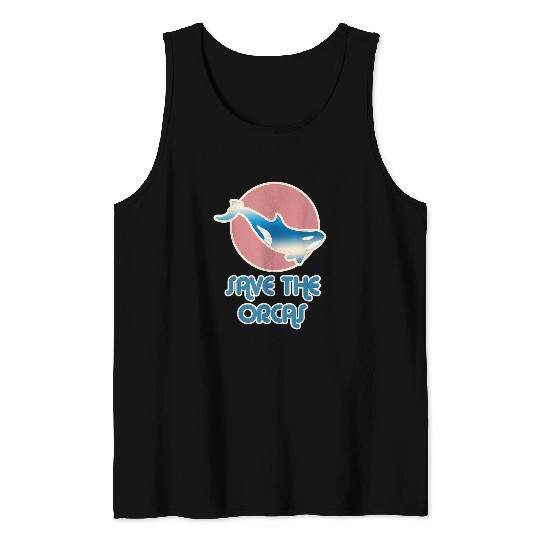 Whale Pet Save the Orcas Killer Whale design for Men Women Orca Tank Tops