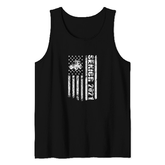 Tractor Fun driving Senior Class Of With Tractor Distressed Grunge Tank Tops