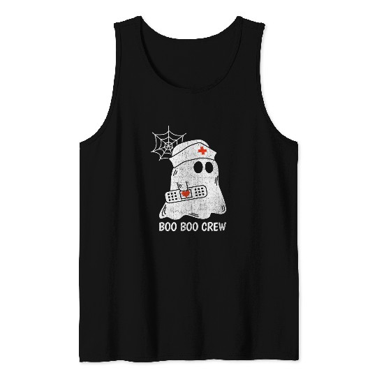 nurses Job Boo Boo Crew nurses Retro Funny Tank Tops