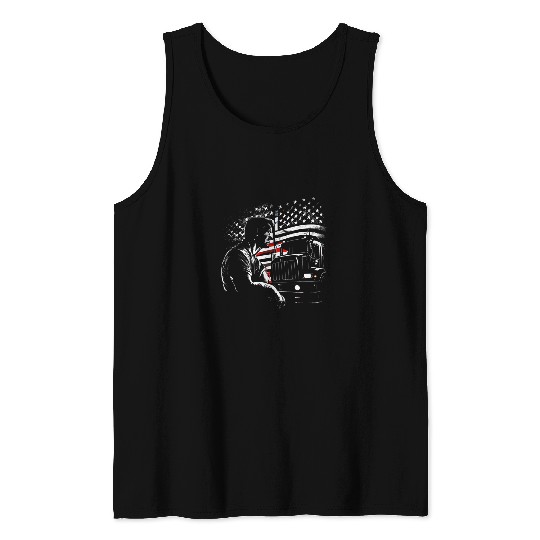 Truck Fun American Big Rigs Diesel Truck Driver 5 Tank Tops