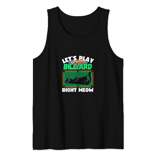 Sport Billiard Pool Billiard Team 8 Ball Pool Player Cats Billiard Tank Tops