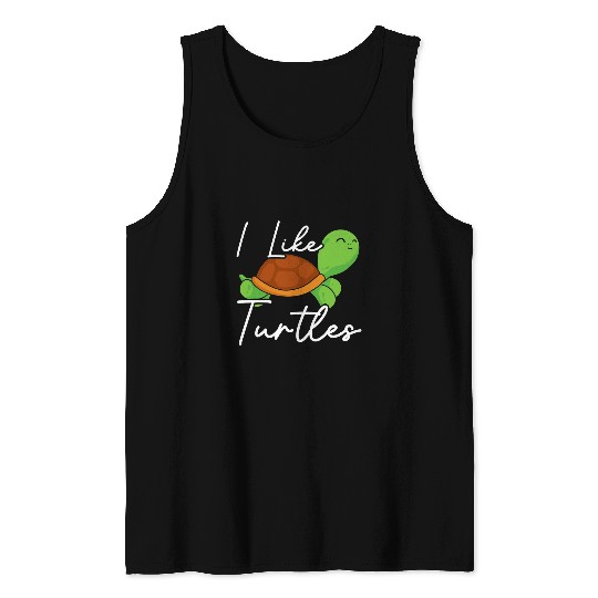 Turtle Pet I Like Turtles for a Sea Animal Funny Turtle Pet Tank Tops