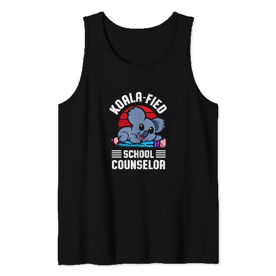 Koala Pet Mens KoalaFied School Counselor Student Advisor Consulting Tank Tops