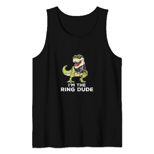 Dinosaur Pet Bear Dinosaur Tyrannosaurus rexs TRex Ring Bearersaurus Page Boy 3 Tank Tops