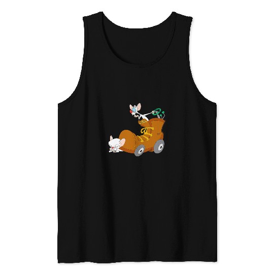 Tractor Fun driving Animaniacs Pinky and the Brain Tractor Show Tank Tops