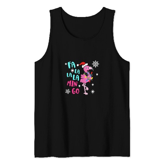Flamingo Pet Fa La La La mingo Flamingo For Christmas xmass Pajama Holiday 173 Tank Tops