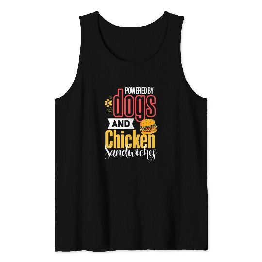 Chicken Pet Sandwich Funny Dog Lover Chicken Burger Tank Tops