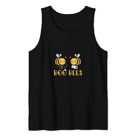 nurses Job Boo Bees Nursing nurses Funny Halloween Crew rn icu er Tank Tops