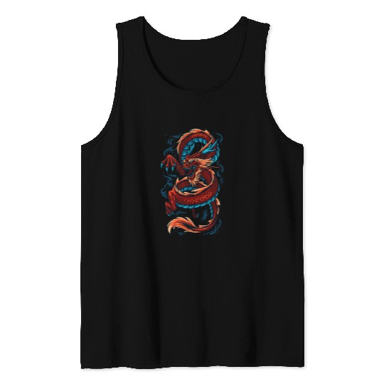 Dragon Pet Chinese Dragon Japanese Art Tokyo Dragon 10 Tank Tops