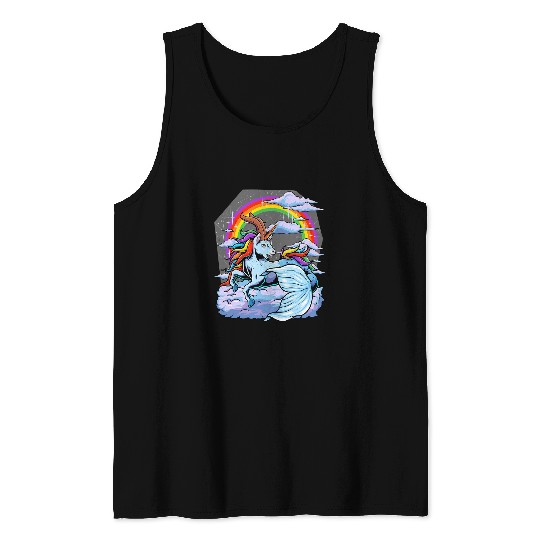 Unicorn Pet Capricorn Unicorn Zodiac Sign December January Birthdays Tank Tops