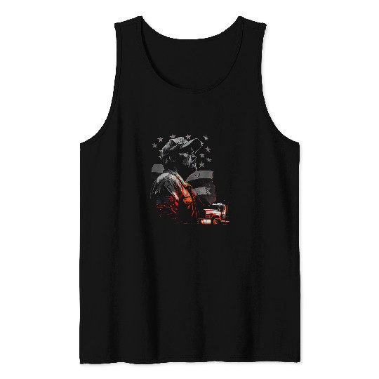 Truck Fun American Big Rigs Diesel Truck Driver 39 Tank Tops