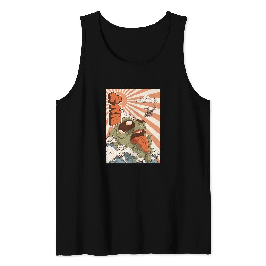 Frog Pet Kaiju Frog Japanese Monster 6 Tank Tops