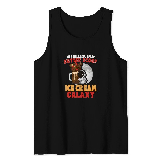 Astronaut Job Astronomy Solar System Outer Space Kids Ice Cream 1 Tank Tops