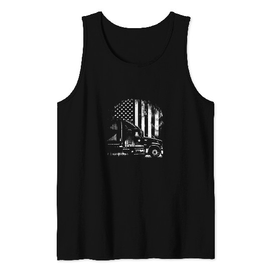 Truck Fun American Big Rigs Diesel Truck Driver 69 Tank Tops