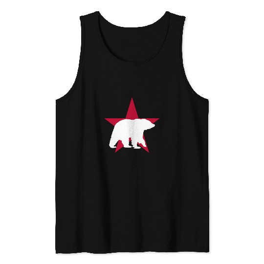 Whale Pet White Norcal Bear With Star Tank Tops