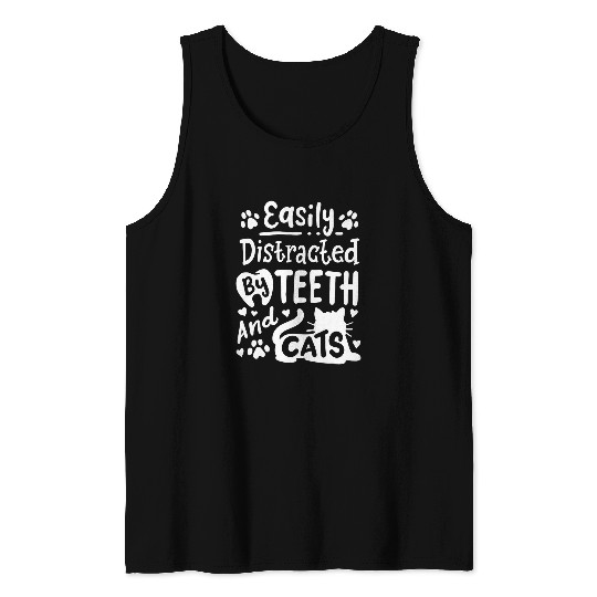 dentists Job Cat Owner Dental Assistant Hygenist Tank Tops