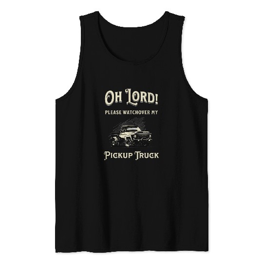 Truck Fun Loves His Her Pickup Truck Christian Prayer Religion Trucker Tank Tops