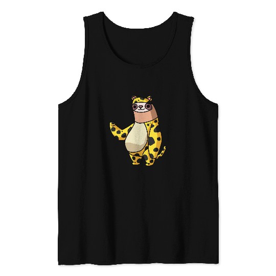 Sloth Pet Gift Cheetah Costume Not Fast Not Furious Sloth Lover Tank Tops