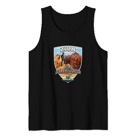 Sheep Pet Zion I Hiked Angels Landing Hiker and Bighorn Tank Tops