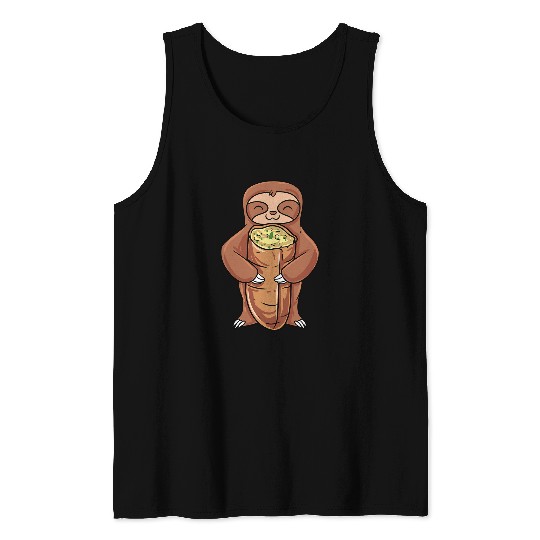 Sloth Pet Garlic Bread Tank Tops