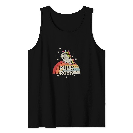 Unicorn Pet Retro vintages Ironic Unicorn Punk Rock Music Festival Music Tank Tops
