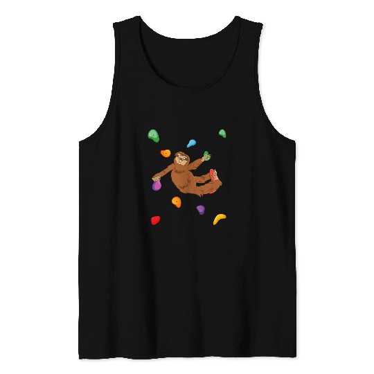 Sloth Pet Gift Bouldering Rock Climbing Indoor Sports Lover Climber Tank Tops
