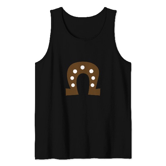 Horse Pet Lucky Western Horseshoe Pattern Tank Tops