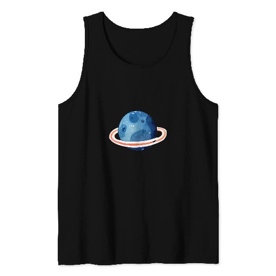Planet Saturn Space Future Astronaut Exploration Astronomy Tank Tops