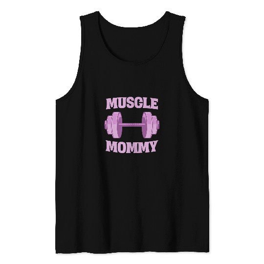 Muscle Mommy Bodybuilder Weightlifting Fitness Gym Workout Tank Tops