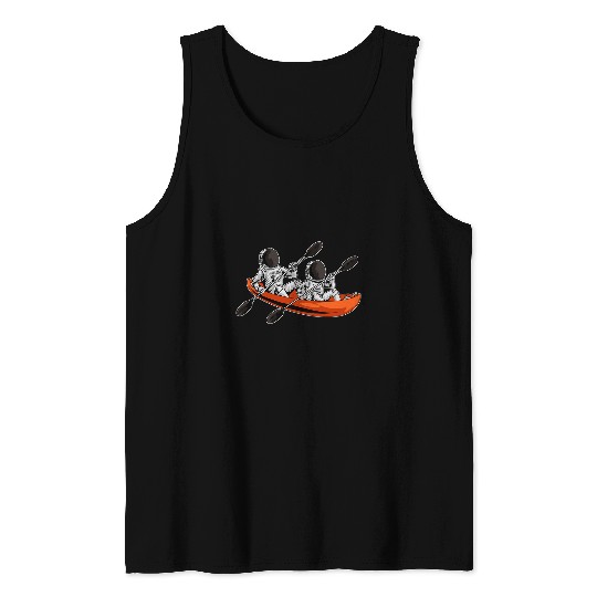 Astronaut Job Canoe Water Sports Space Astronaut River Canoeing Tank Tops