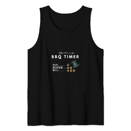 Beer Fun Minnesota BBQ Timer Barbecue Beer Drinking Tank Tops