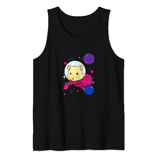 Guinea Pig Pet Bisexual Pride Guinea Pig In Space Bisexual Tank Tops