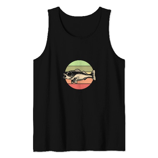 Fishing Fun vintages Striped Bass Striper Funny Fisherman Bassmaster Tank Tops