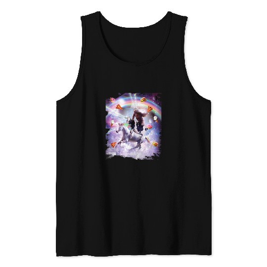 Sloth Pet Unicornss Cow Sloth Space Laser Eyes On Unicorns Cow Rainbow Mooey Heifer Tank Tops