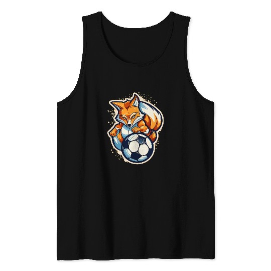 Fox As A Soccer Player Design Soccer Coach Tank Tops