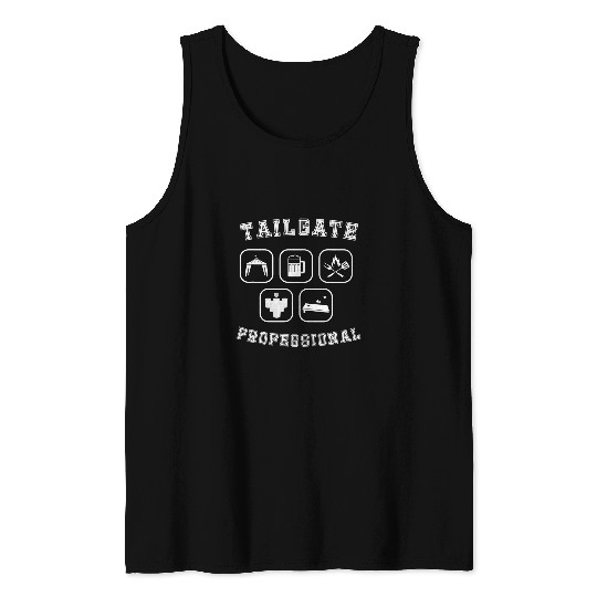 Beer Fun Tailgate Football Beer Pong Party Barbecue Cornhole Tank Tops