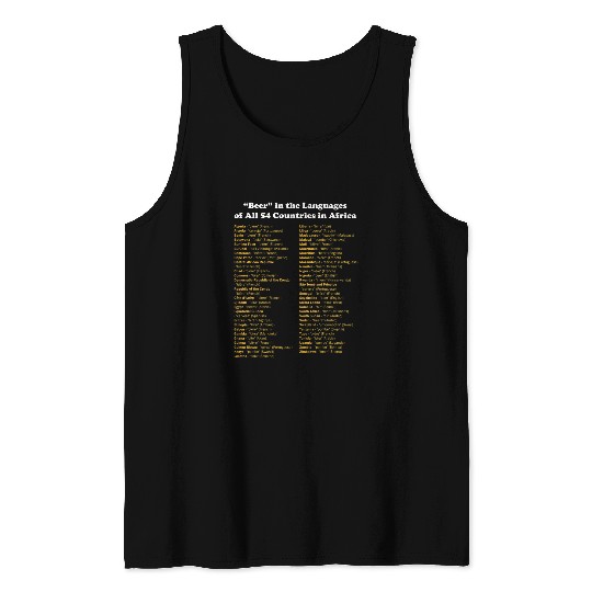 Beer Fun Beer in All Countries In Africa Translated Funny Dad Tank Tops