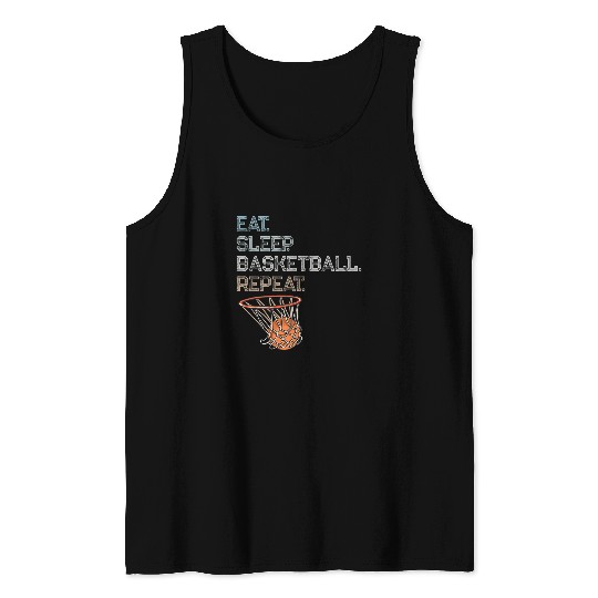 Eat Sleep Basketball Repeat Apparel Basketball Coach Tank Tops