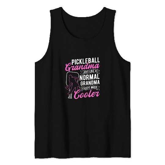 Sport Pickleball Grandma Pickleball Player Racket Pickle Sport Net Pickle 2 Tank Tops
