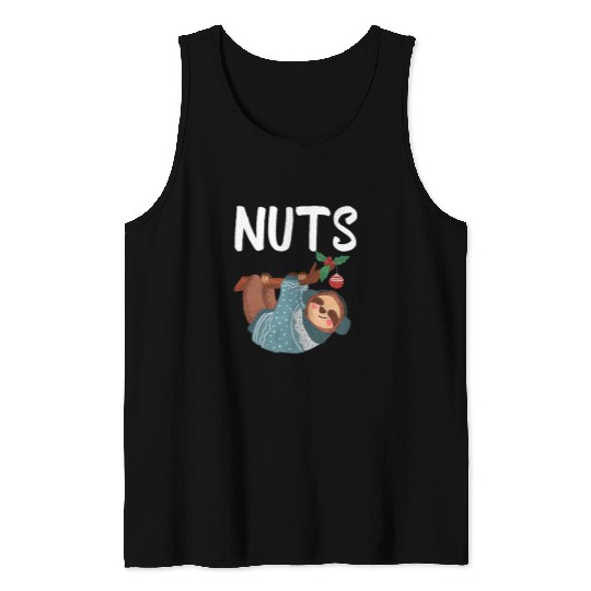 Sloth Pet Gift Chest Nuts Matching Chestnuts Christmas Sloth Christmas Tank Tops