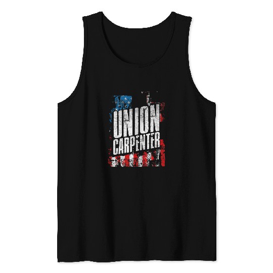 Woodworker Job Union Carpenter Labor Day Skilled Union Worker Laborer 5 Tank Tops