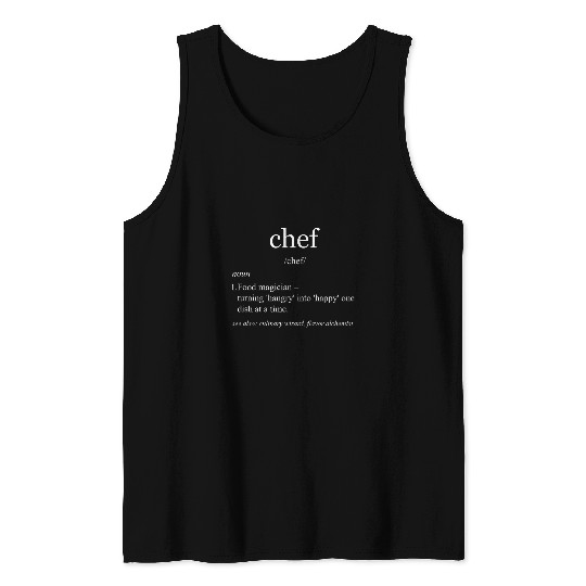 Chef Definition Funny Dictionary Cooking Tee Tank Tops