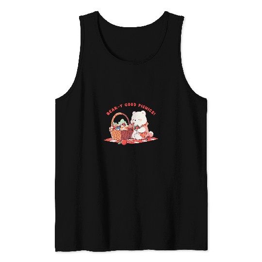 Bear Pet Cute Kawaii Berry Delightful Bear Picnic Tank Tops