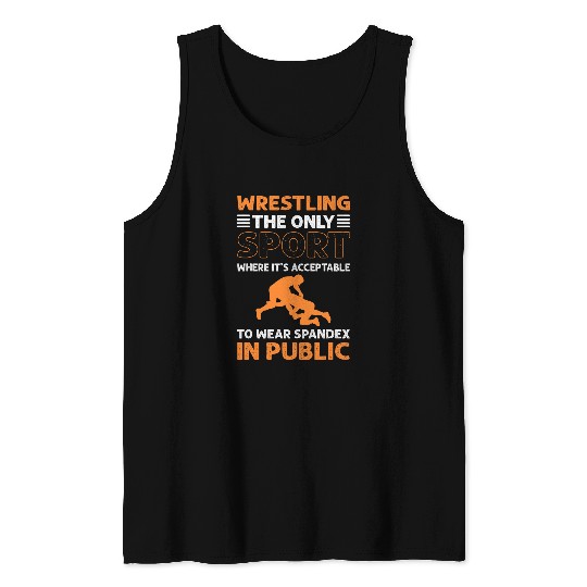 Sport Wrestling Wearing Spandex In Public Wrestler Tank Tops