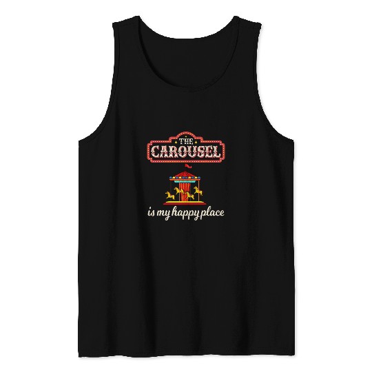 Horse Pet Carousel Horse Tornado Ride Amusement Park 214 Tank Tops
