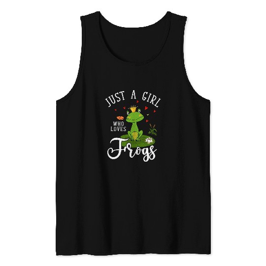 Frog Pet Toad Animal Lover Women Girls Kids Gift Frog Tank Tops